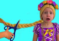 Alice as a Rapunzel plays in her Princess Room | Bedtime Stories 3