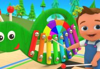 Little Baby Boy Learning Colors With Wooden Xylophone Snail Toy Set For Kids Toddlers DIY Videos 1