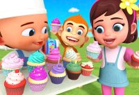 DIY Fun Making Cup Cakes - Little Kids Holiday Cooking | Children Toddlers Learning 3D Educational 12