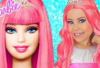 Barbie Doll Kids Makeup Alisa Pretend Play how GIANT DOLL & DRESS UP in Princess Dress & Makeup Toys 4