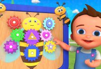 Cute Baby Boy&Baby Girl Learning Shapes with Bee Gear Toy Puzzle Game | Kids Educational videos 2023 19