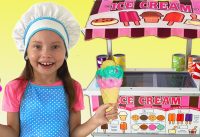 Alice playing in ice cream shop with Kitchen Toys 6