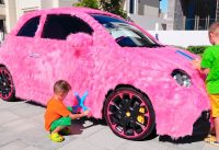 Vlad and Niki help their mother take care of the car 7