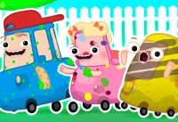 Dirty cars go to the water park! Learn colors with vehicles. Funny baby cartoons for kids. 8