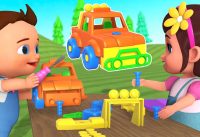 DIY Jeep Toy Car Assemble - Little Baby Boy & Girl Fun Play | Preschool Kids Activities 3D Cartoons 17