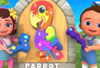 Learning Numbers for Children with Fun Play Wooden Parrot Puzzle Toy | Kids Learning Educational 15