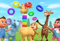 Colors for Kids to Learning with Little Babies Fun Play Color Rings Game Giraffe Wooden Toy Set Edu 3