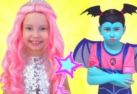 Alice and Junior Vampirina pretend play with magic toys 1