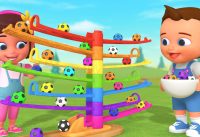 Learning Colors for Kids with Babies Fun Play Long Spike Slider Soccer Balls Wooden Toy 3D Education 6