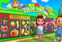 Little Baby Boy & Girl Fun Color Sorting Fruits & Vegetables | 3D Kids Educational Play Activities 15