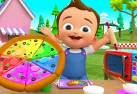 Making Pizza DIY - Kids Toddlers Activities Little Baby Learn Colors for Children with Pizza Slices 3