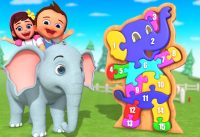 Learn Numbers for Children with Little Babies Fun Playing Elephant Puzzle Wooden Toy Set Educational 7